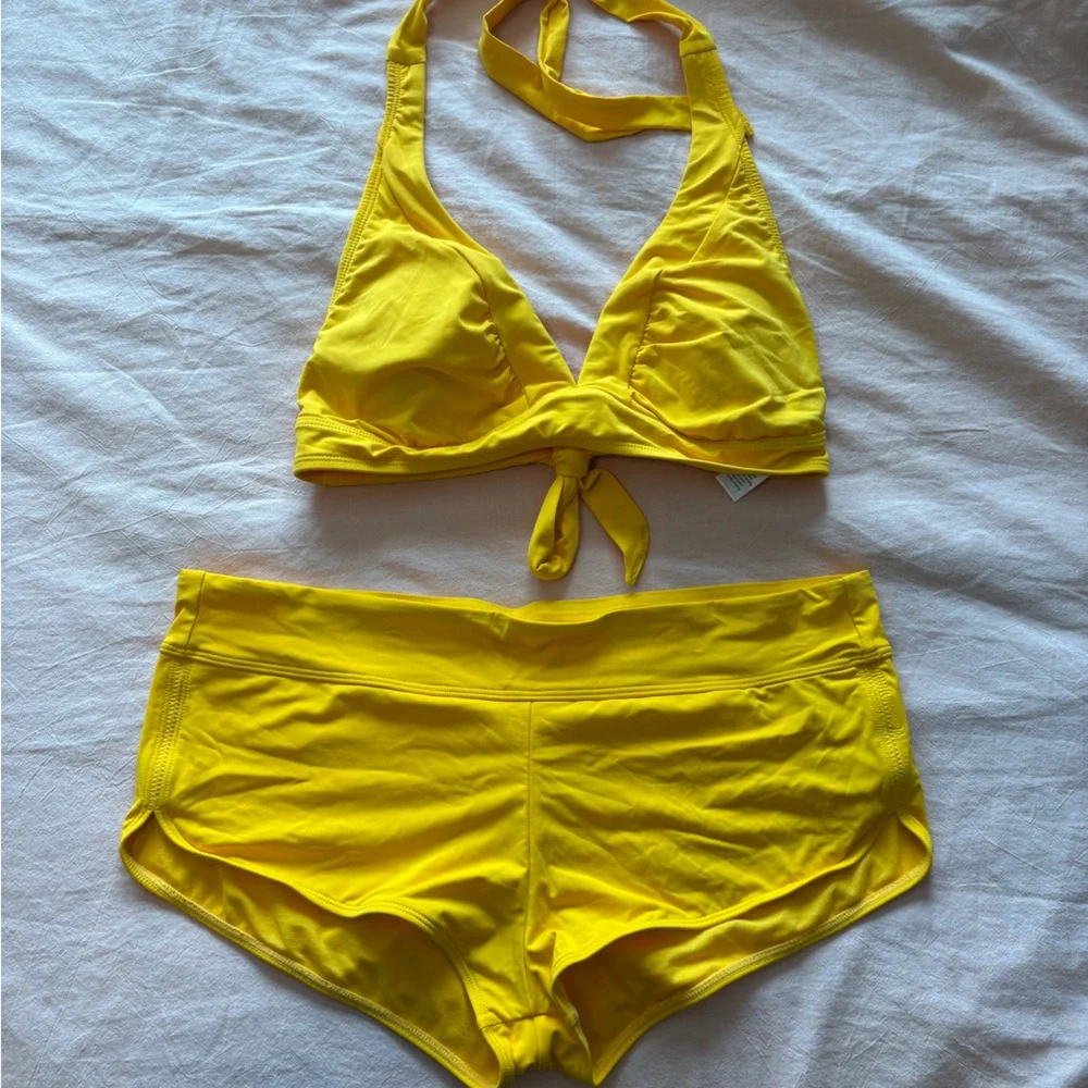 Athleta Bright Yellow Bikini Set - Picture 1 of 5